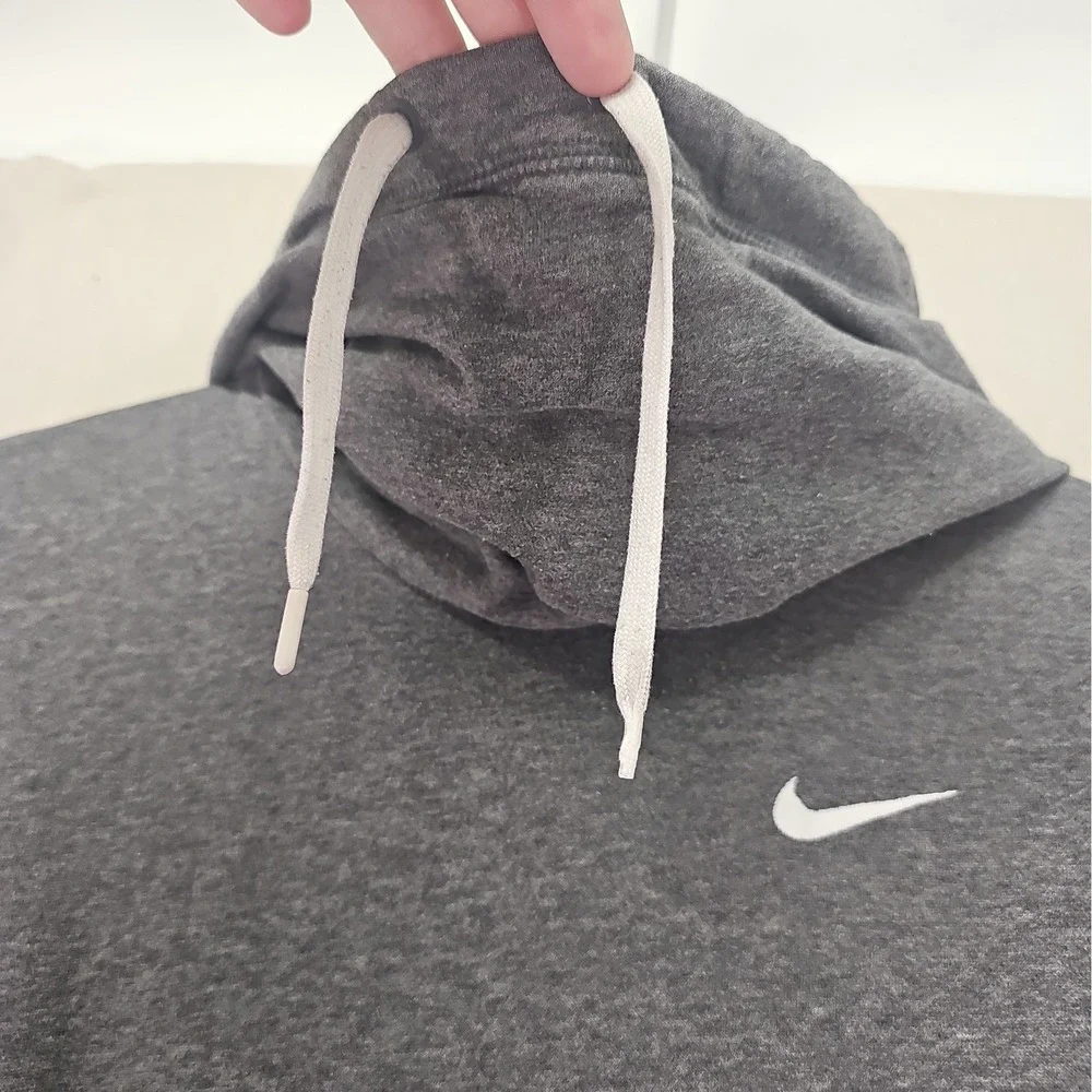 Nike Womens Medium Heather Gray Sportswear Club Fleece Funnel Neck Hoodie Cowl